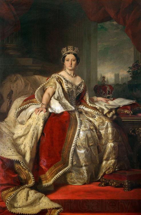 Franz Xaver Winterhalter Queen Victoria (mk25) Norge oil painting art